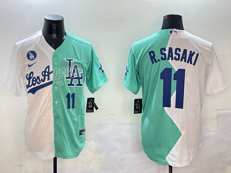 Men Los Angeles Dodgers 11 R Sasaki white 2025 MLB nike jersey style 23